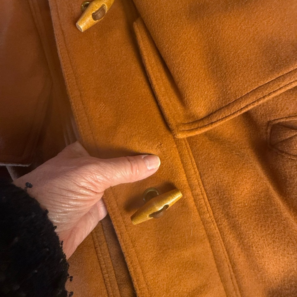 Vintage‎ Danielle Ltd. Rust Oversized Toggle Zippered Coat Jacket Women’s XS? - Picture 12 of 15